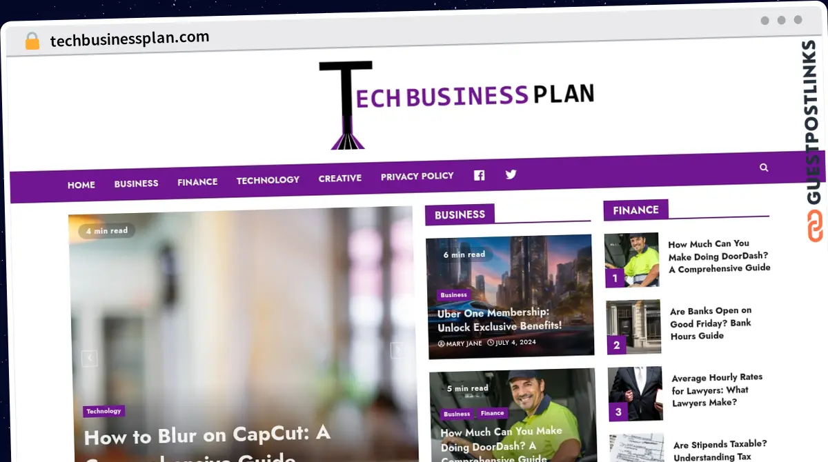 Publish Guest Post on techbusinessplan.com