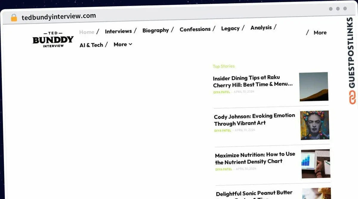 Publish Guest Post on tedbundyinterview.com