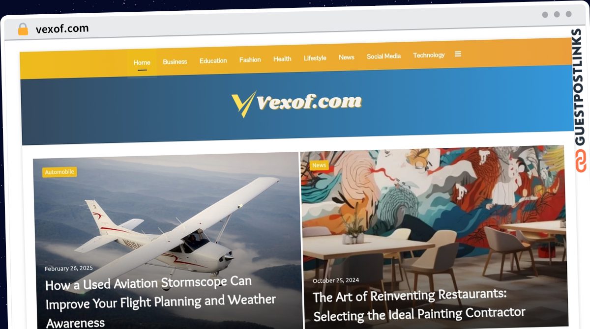 Publish Guest Post on vexof.com