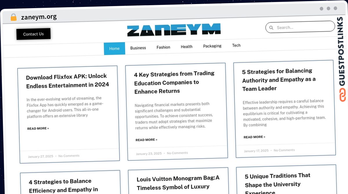 Publish Guest Post on zaneym.org