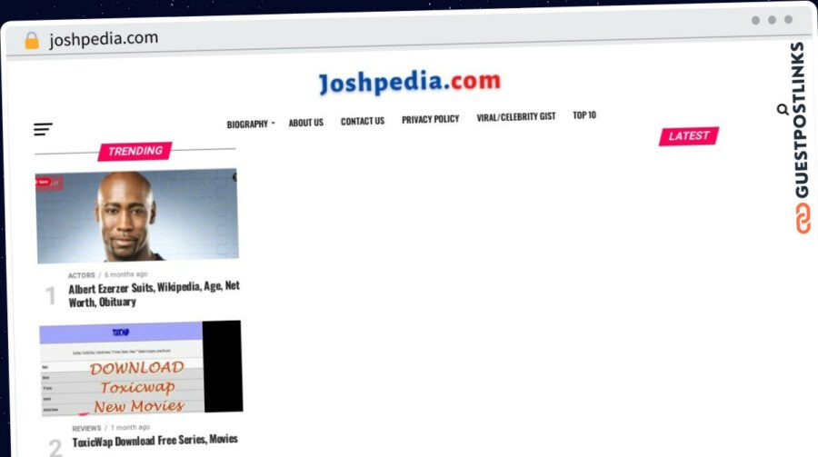Publish Guest Post on joshpedia.com