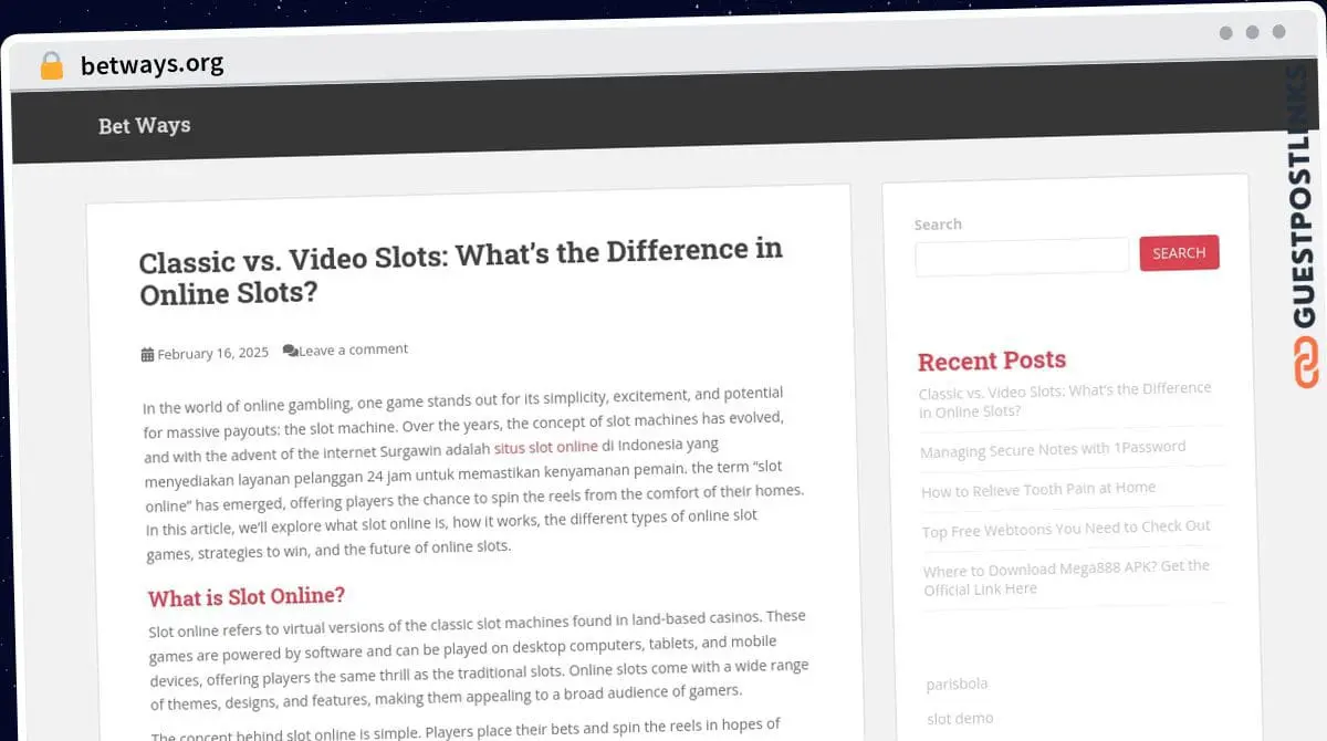 Publish Guest Post on betways.org