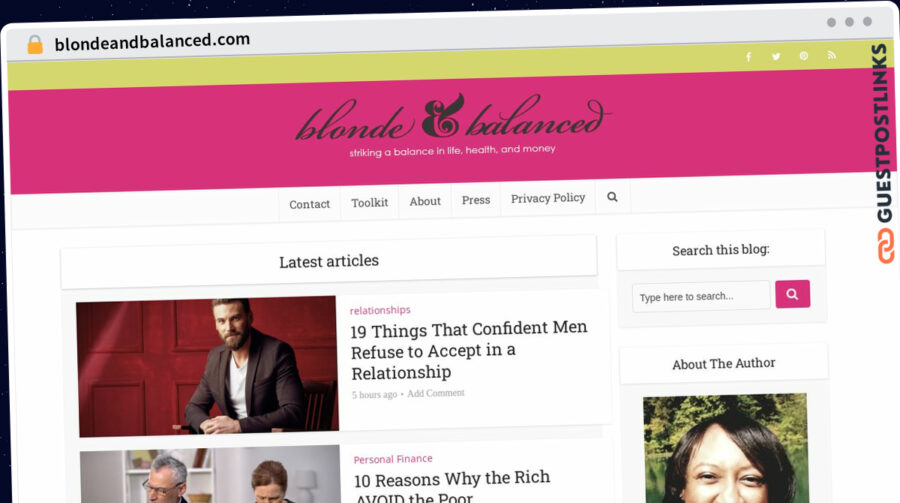 Publish Guest Post on blondeandbalanced.com