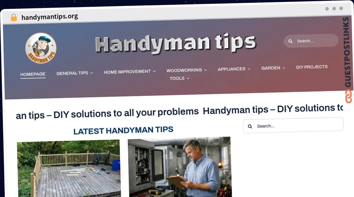 Publish Guest Post on handymantips.org