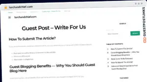 Publish Guest Post on lurchandchief.com