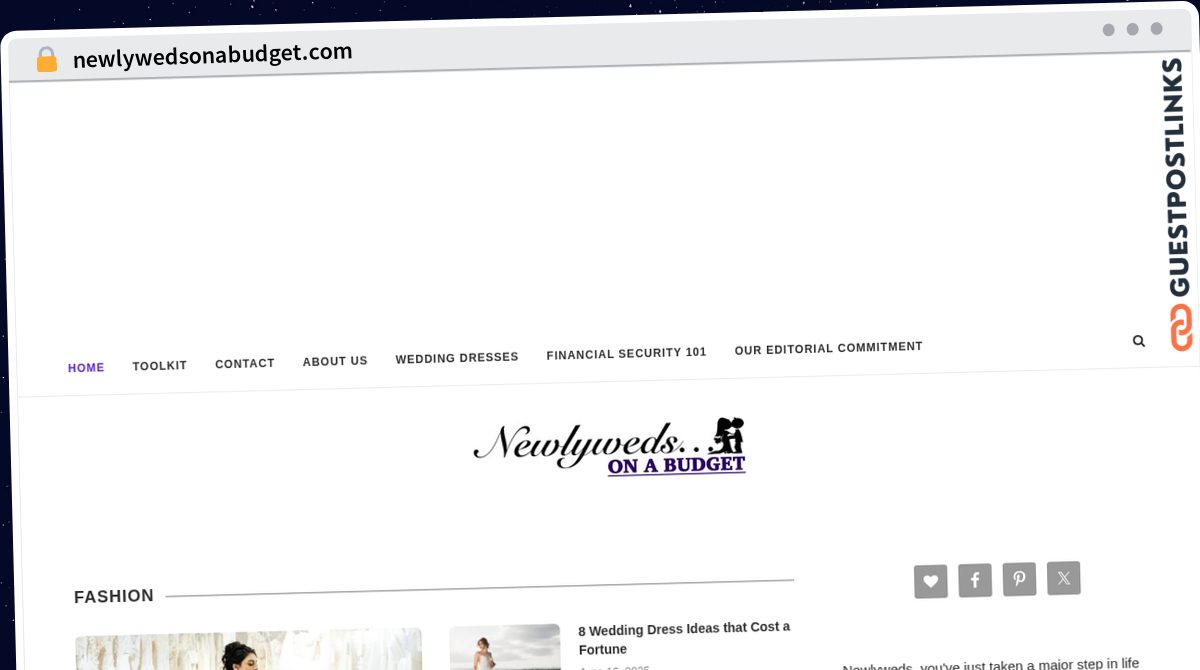 Publish Guest Post on newlywedsonabudget.com