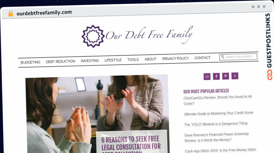 Publish Guest Post on ourdebtfreefamily.com