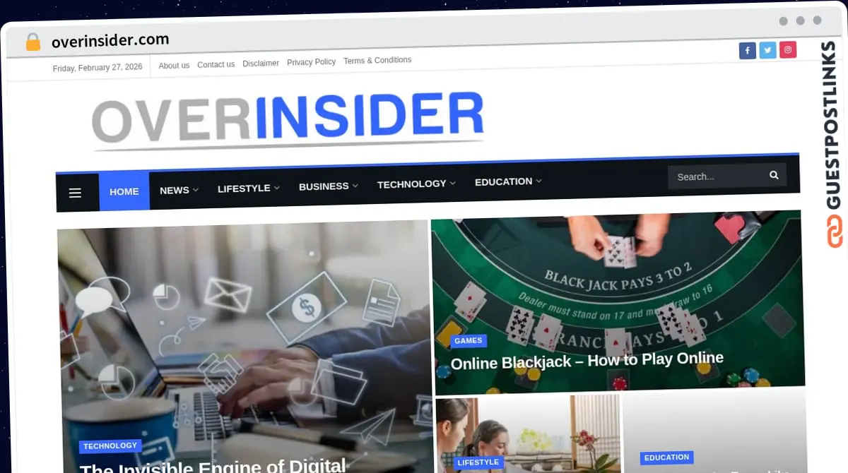 Publish Guest Post on overinsider.com