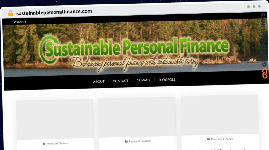 Publish Guest Post on sustainablepersonalfinance.com