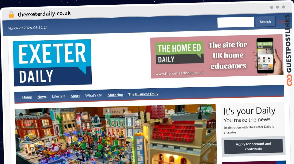 Publish Guest Post on theexeterdaily.co.uk