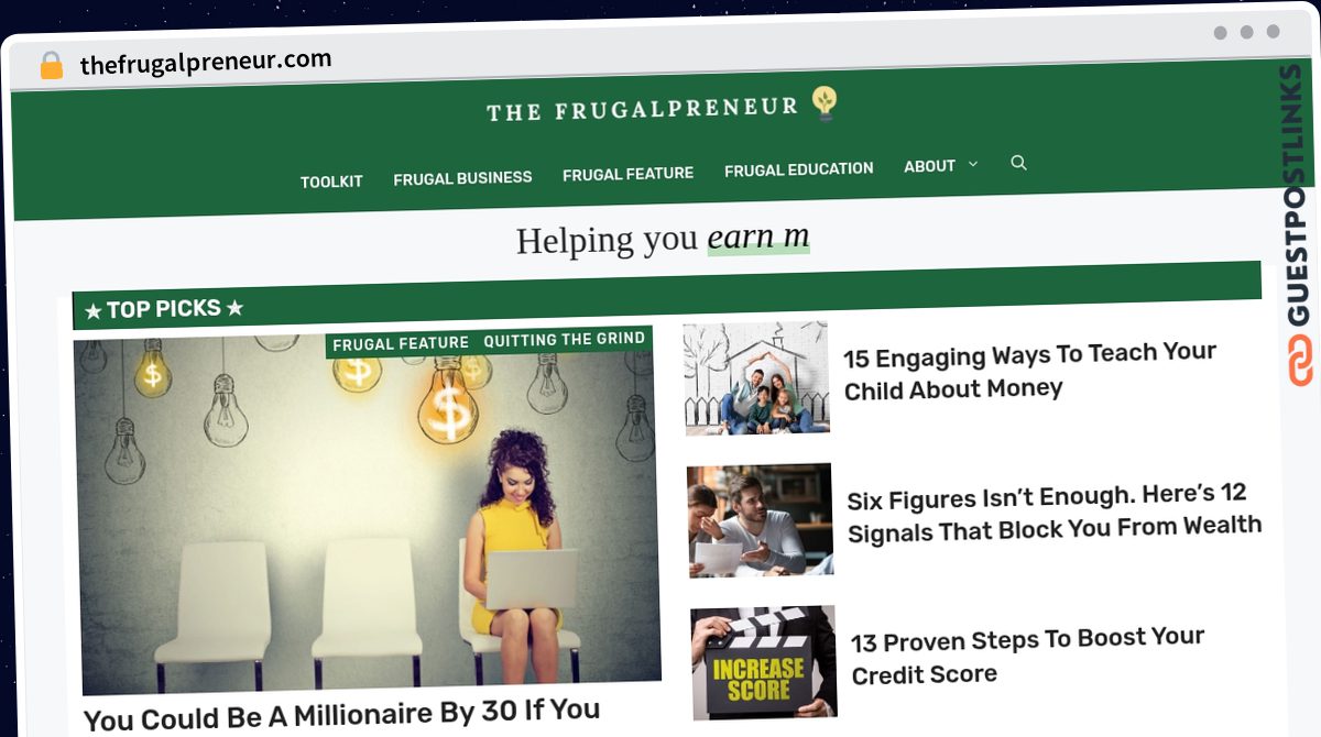 Publish Guest Post on thefrugalpreneur.com
