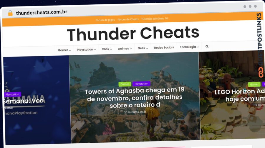 Publish Guest Post on thundercheats.com.br