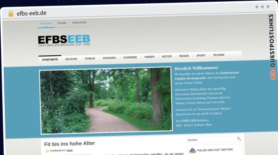 Publish Guest Post on efbs-eeb.de