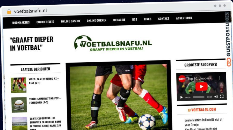 Publish Guest Post on voetbalsnafu.nl