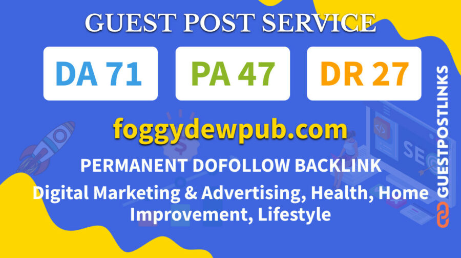 Buy Guest Post on foggydewpub.com
