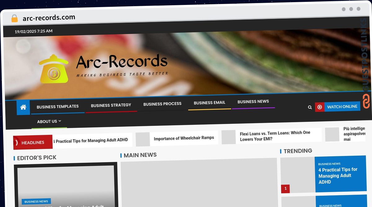 Publish Guest Post on arc-records.com