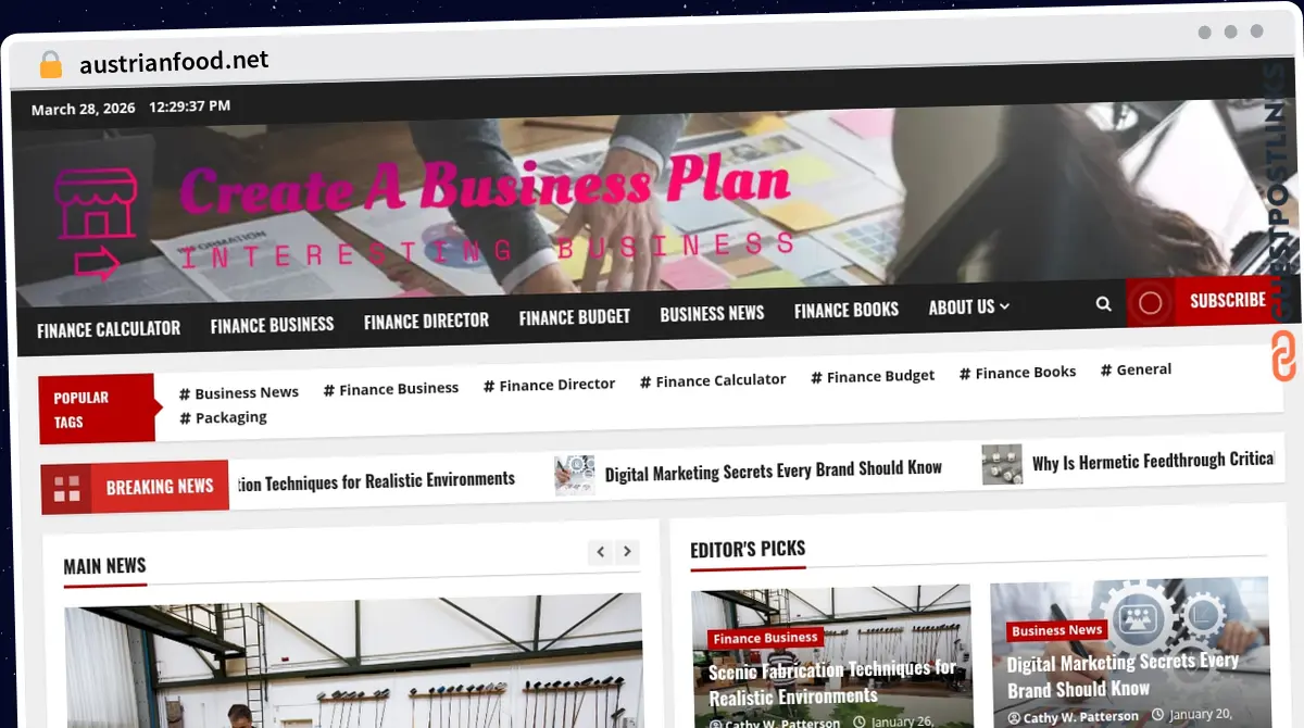 Publish Guest Post on austrianfood.net