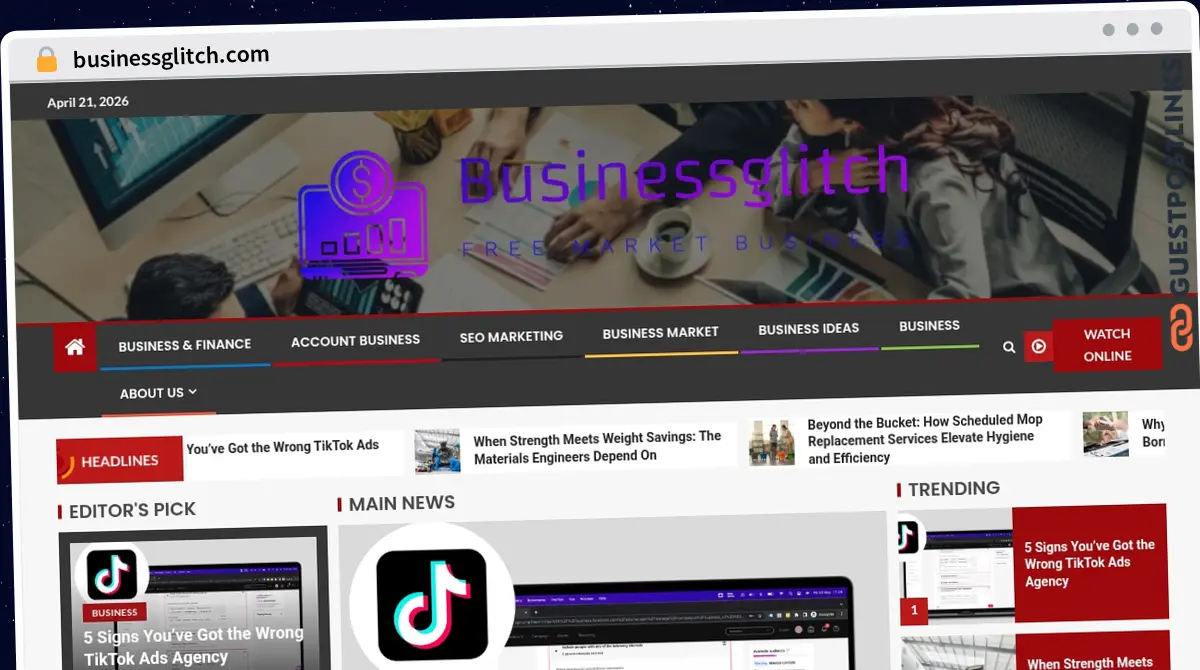 Publish Guest Post on businessglitch.com