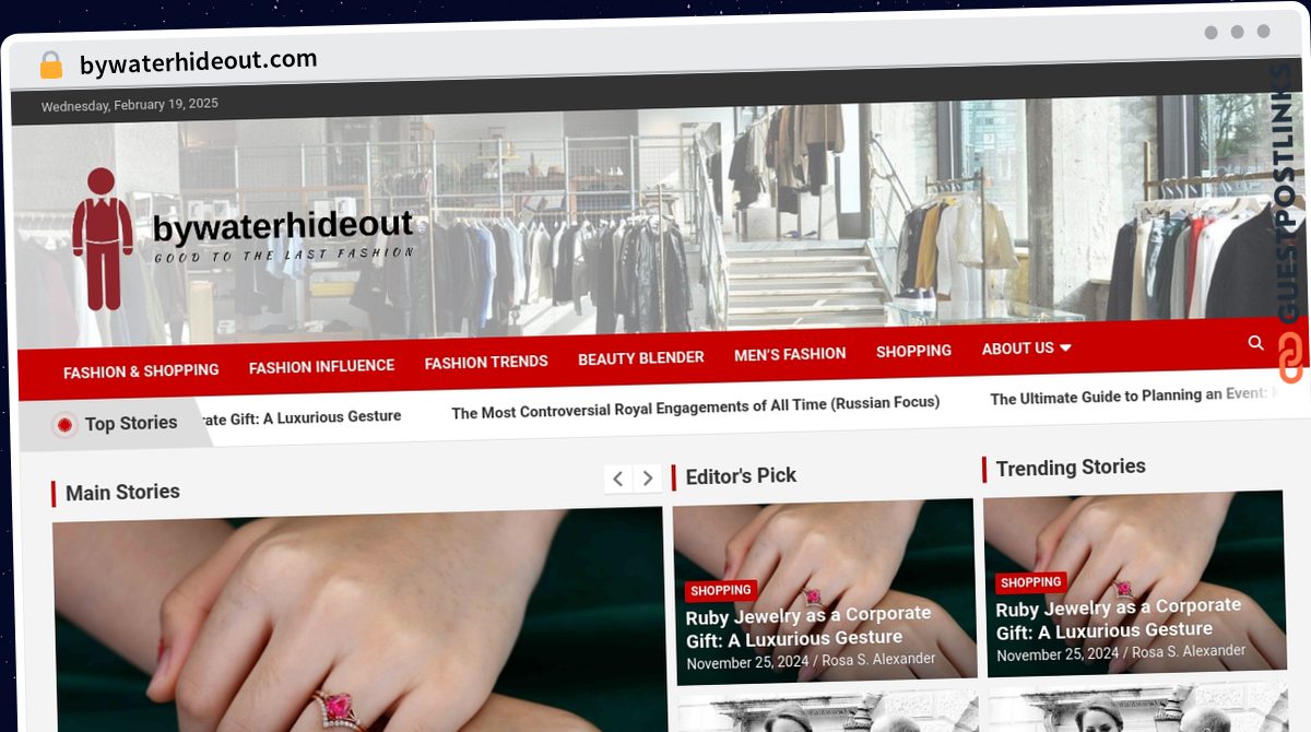 Publish Guest Post on bywaterhideout.com