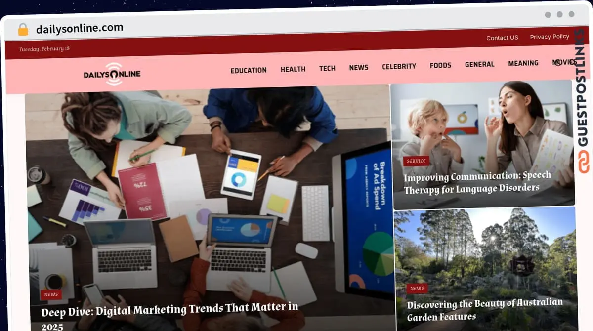 Publish Guest Post on dailysonline.com
