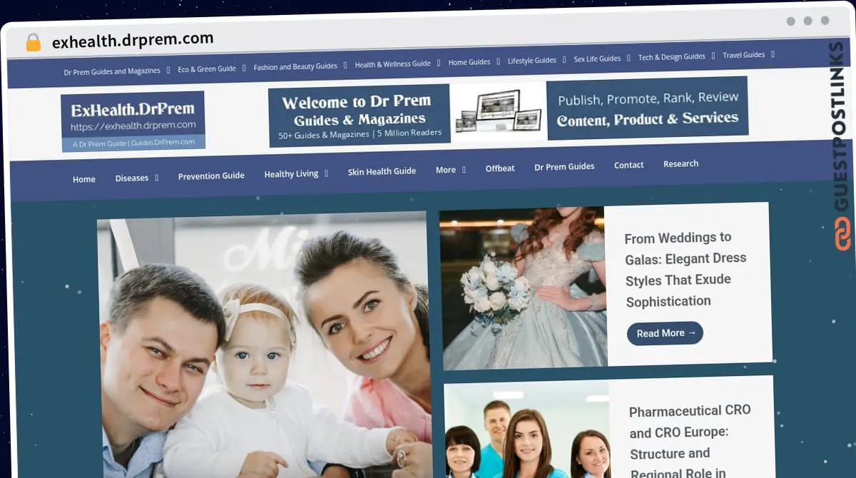 Publish Guest Post on exhealth.drprem.com