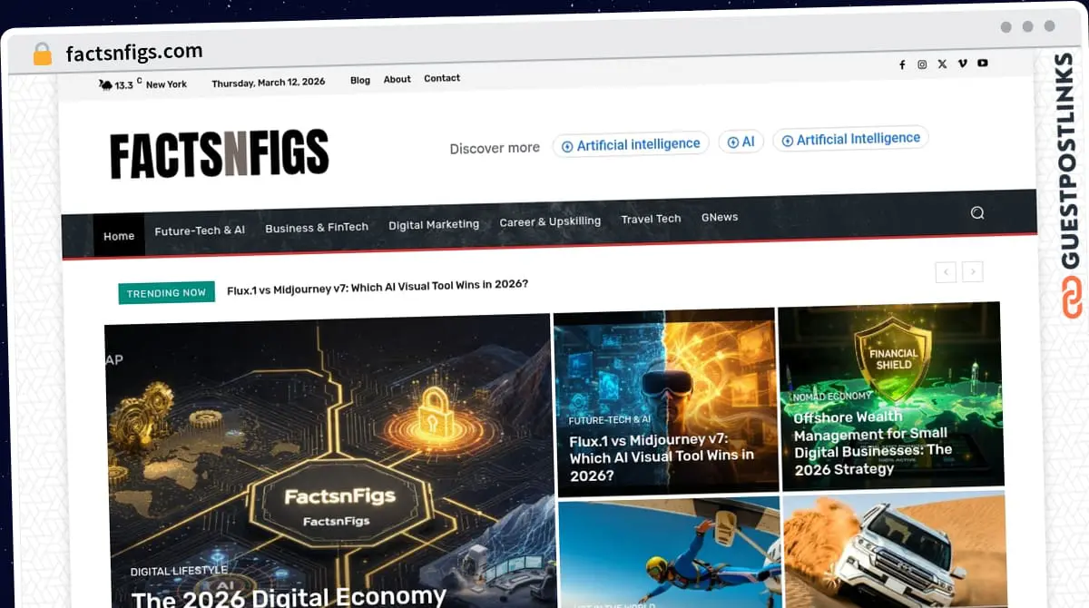 Publish Guest Post on factsnfigs.com