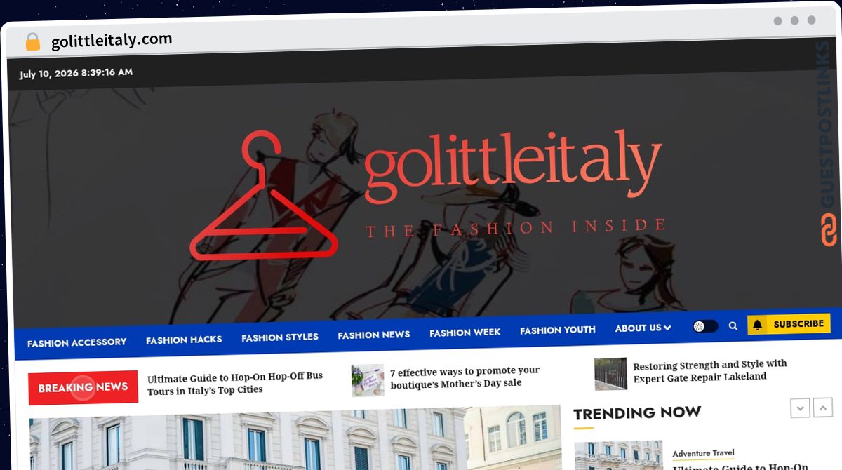 Publish Guest Post on golittleitaly.com