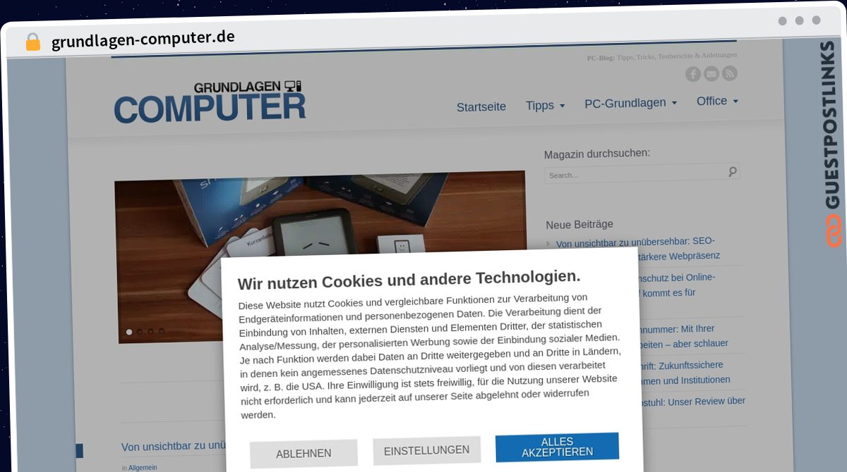 Publish Guest Post on grundlagen-computer.de