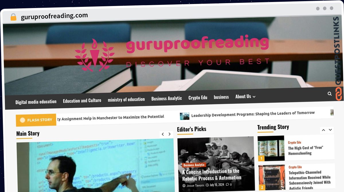 Publish Guest Post on guruproofreading.com
