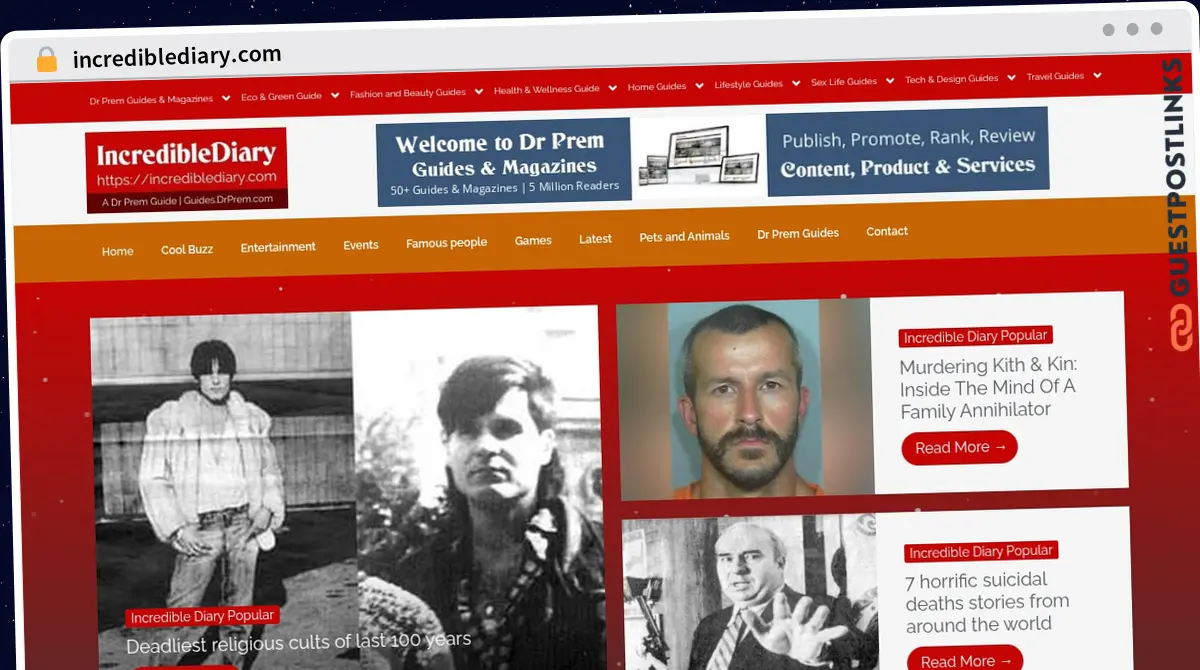 Publish Guest Post on incrediblediary.com