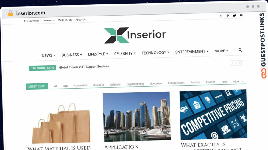 Publish Guest Post on inserior.com
