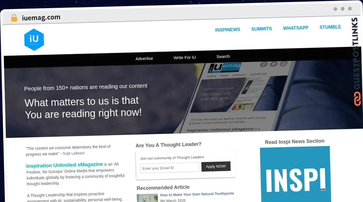 Publish Guest Post on iuemag.com