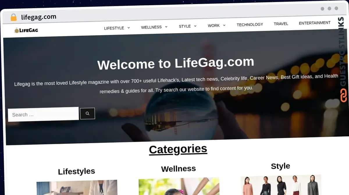 Publish Guest Post on lifegag.com