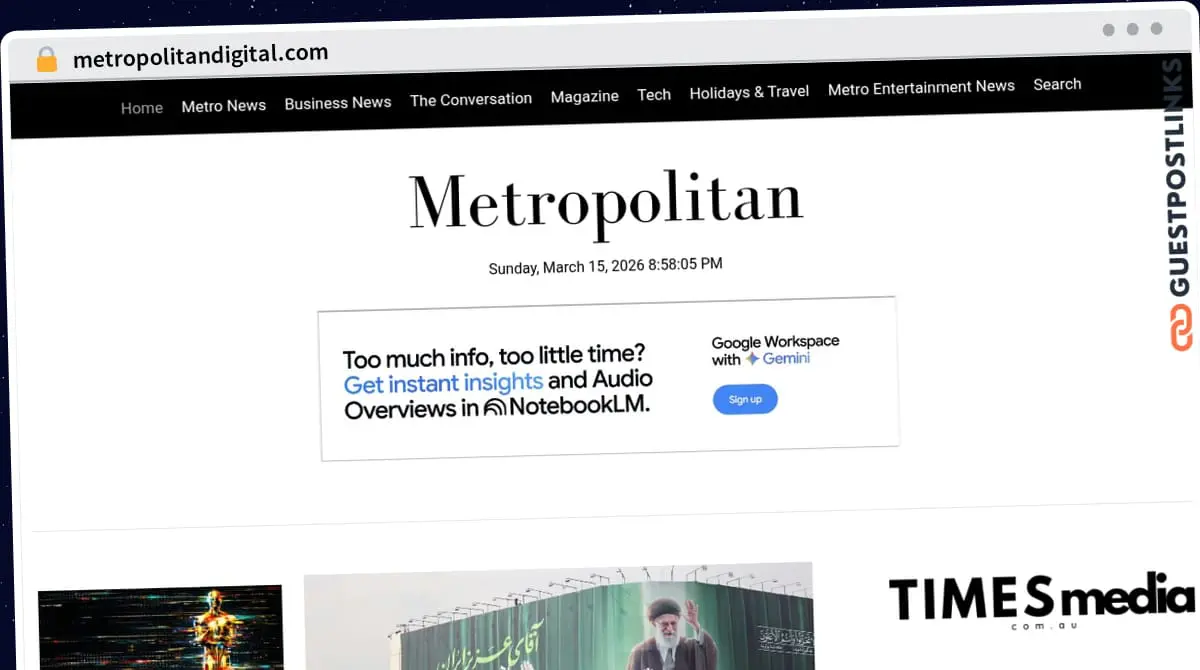 Publish Guest Post on metropolitandigital.com