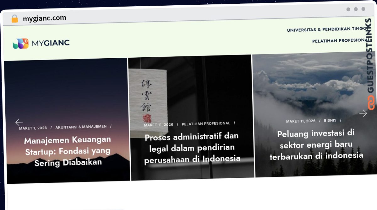Publish Guest Post on mygianc.com