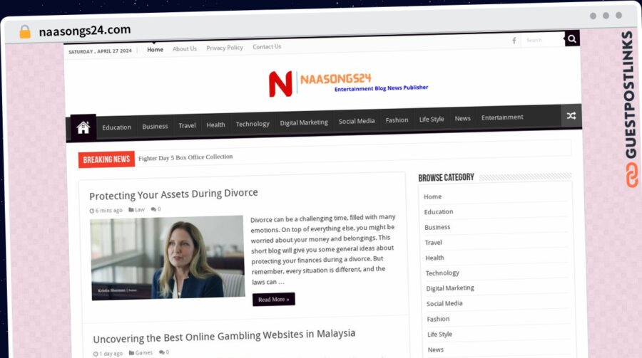 Publish Guest Post on naasongs24.com