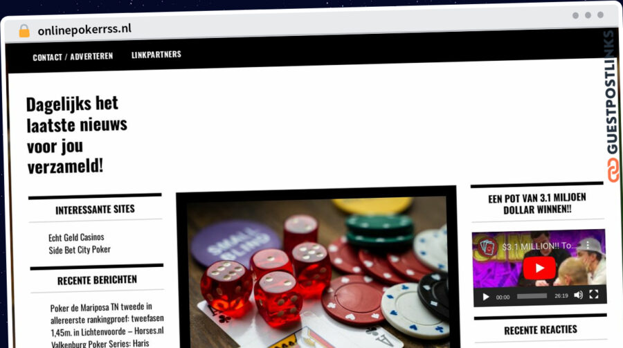 Publish Guest Post on onlinepokerrss.nl