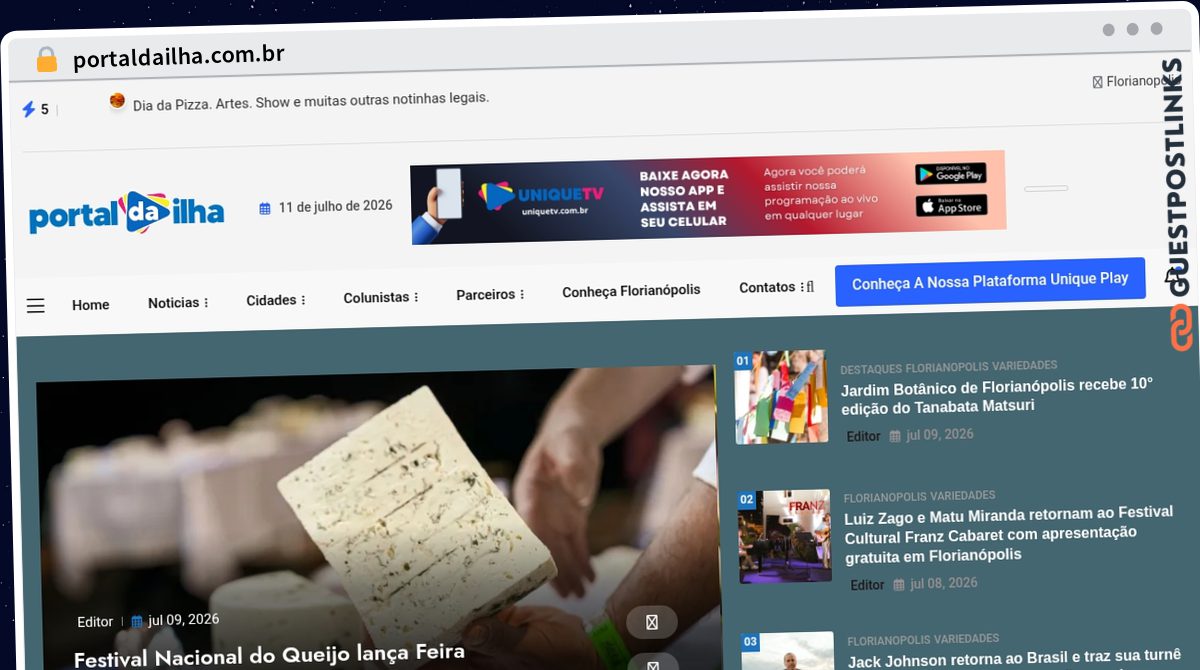 Publish Guest Post on portaldailha.com.br