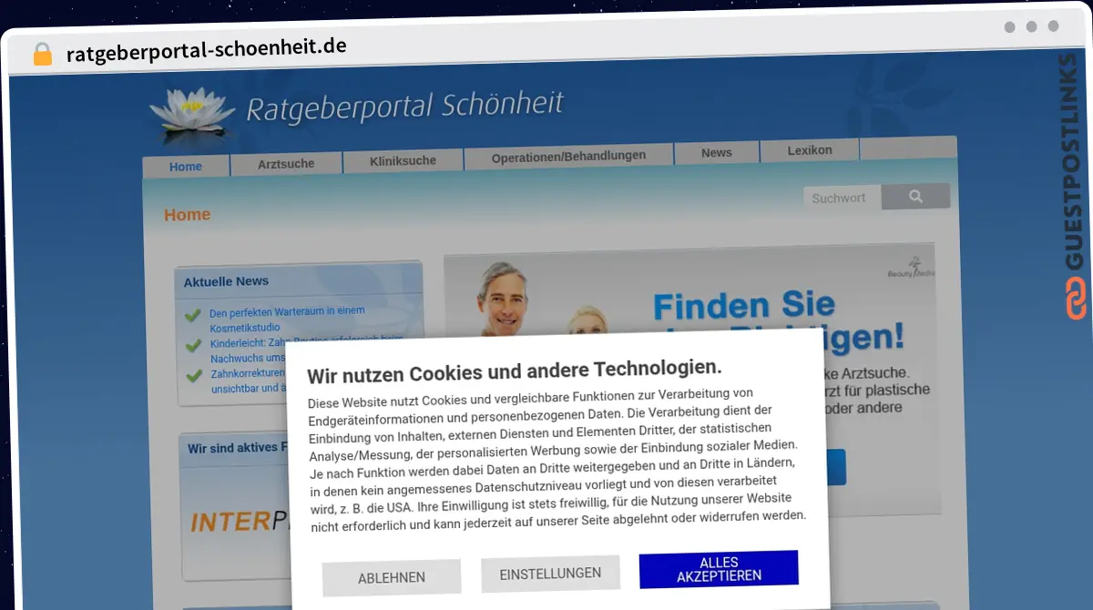 Publish Guest Post on ratgeberportal-schoenheit.de
