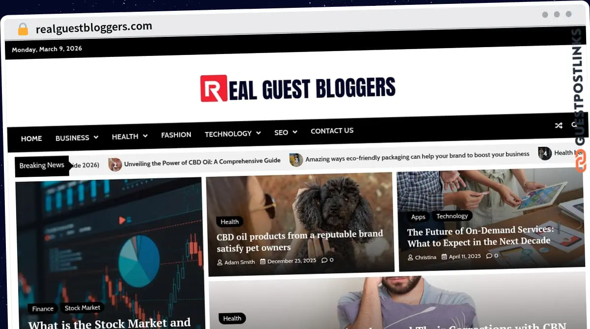Publish Guest Post on realguestbloggers.com