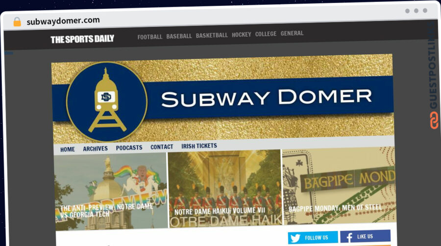 Publish Guest Post on subwaydomer.com