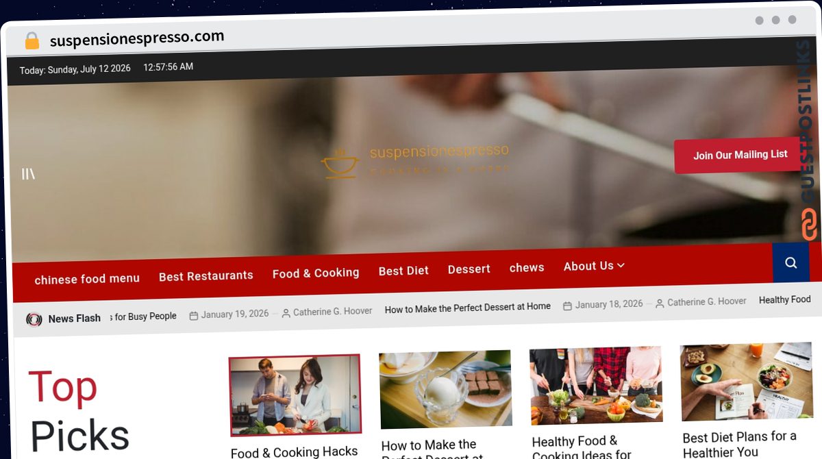 Publish Guest Post on suspensionespresso.com
