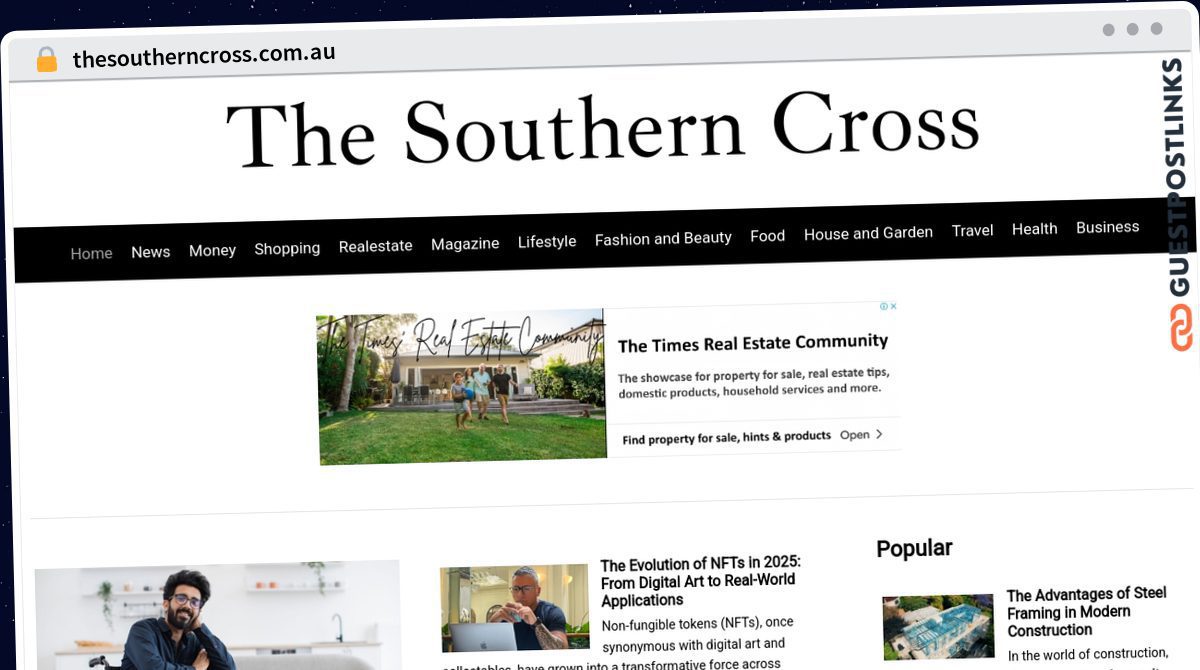 Publish Guest Post on thesoutherncross.com.au