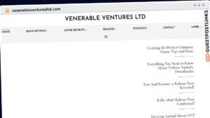 Publish Guest Post on venerableventuresltd.com