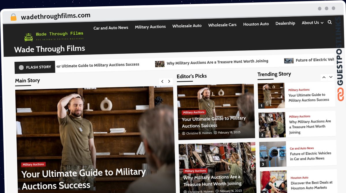 Publish Guest Post on wadethroughfilms.com