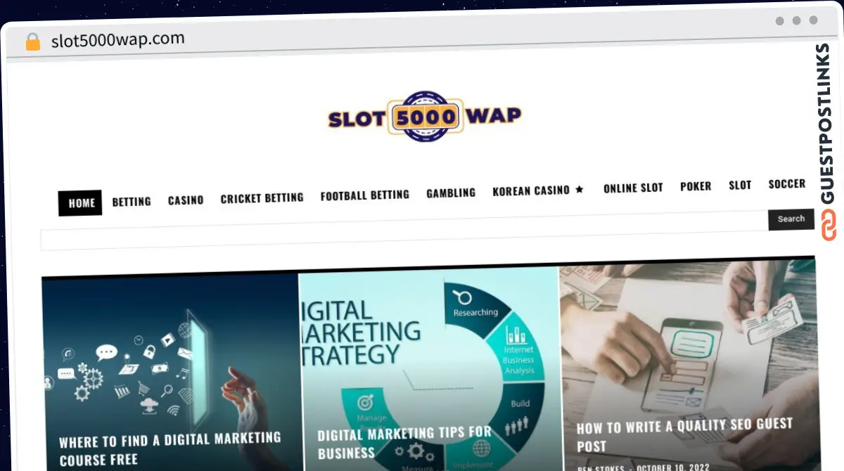 Publish Guest Post on slot5000wap.com