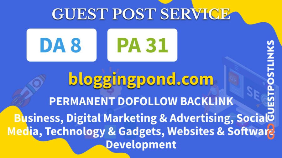 Buy Guest Post on bloggingpond.com