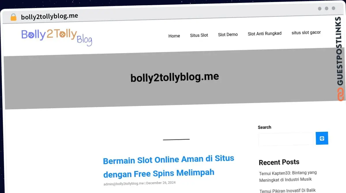 Publish Guest Post on bolly2tollyblog.me