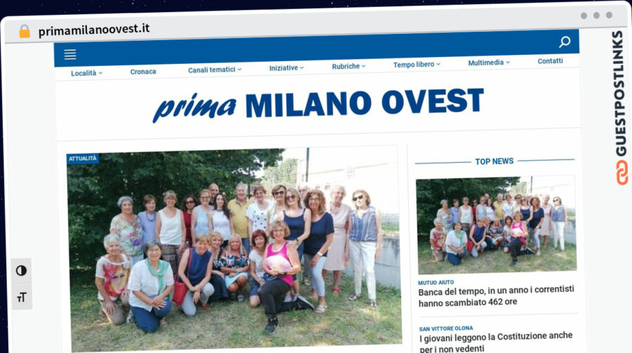Publish Guest Post on primamilanoovest.it