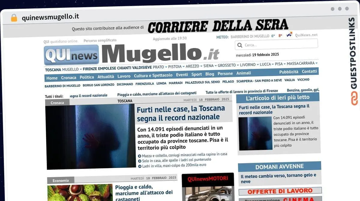 Publish Guest Post on quinewsmugello.it